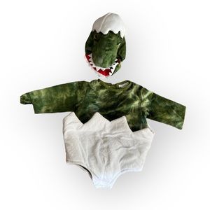 Pottery Barn Kids Baby Green Dinosaur Egg Halloween Costume, Size 6-12 months
